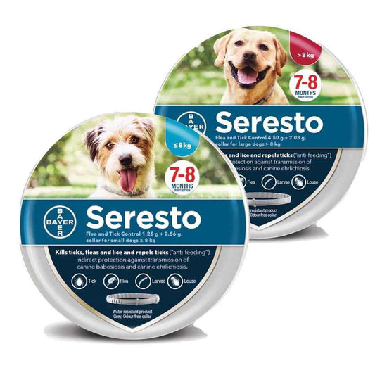 Seresto Flea & Tick Collar for Dogs
- Seresto Flea & Tick Collar for Dogs